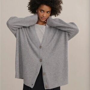 Jenni Kayne Cashmere Cocoon Cardigan XXS Heather Gray